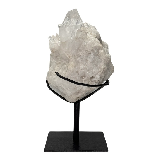 Bergkristal cluster op standaard #1