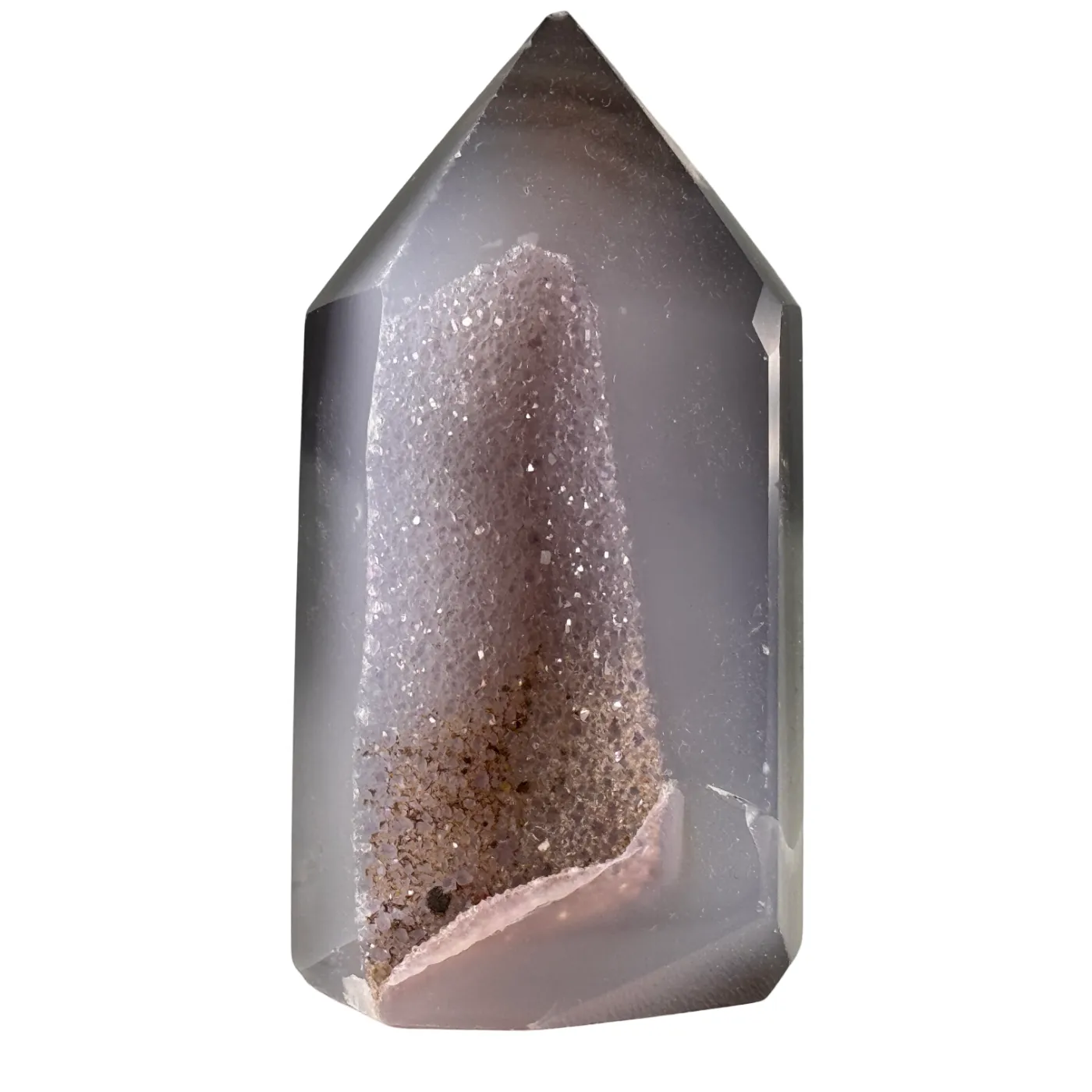 Tour d'agate Druzy polie #1