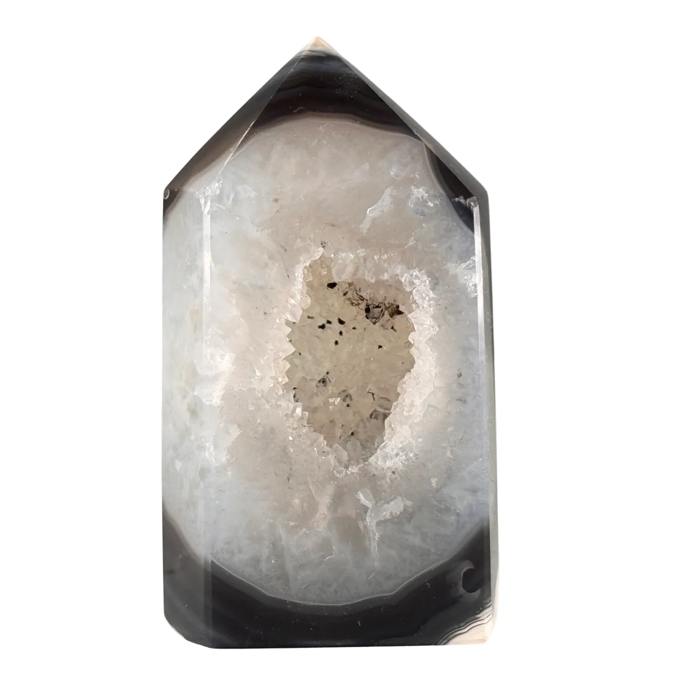 Tour d'agate Druzy polie #1