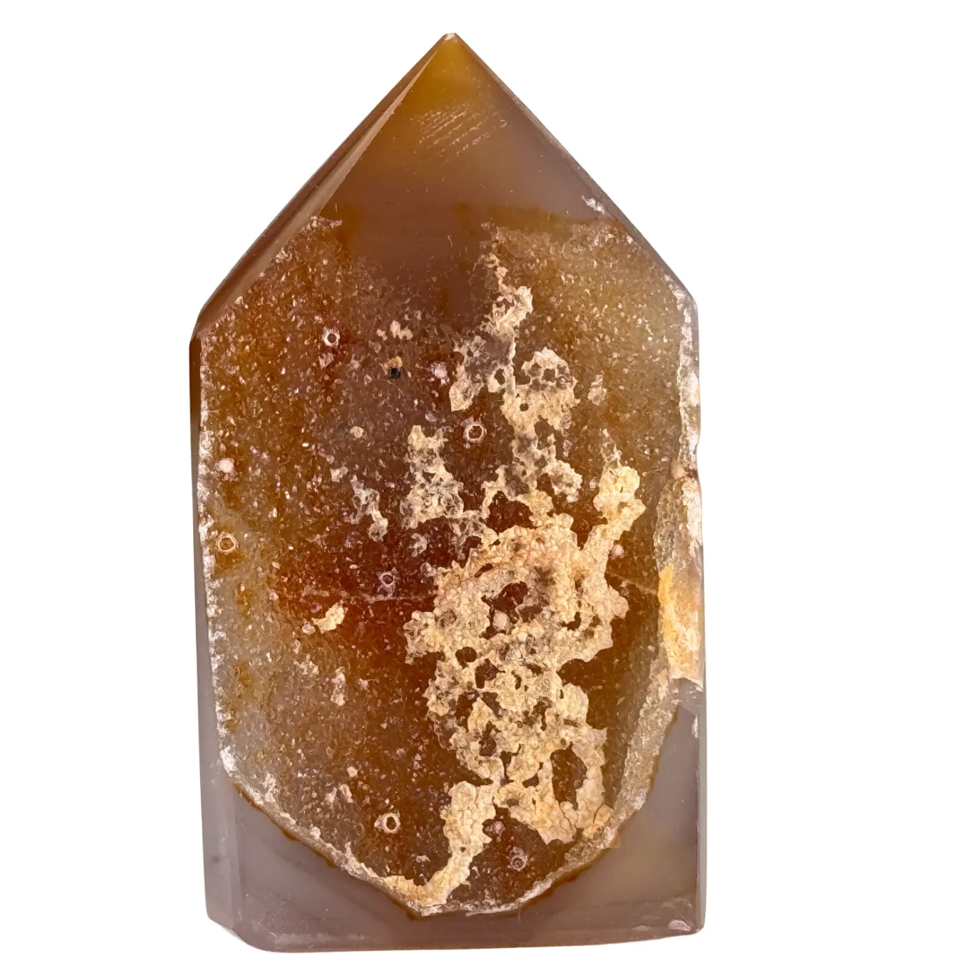 Tour d'agate Druzy polie #1