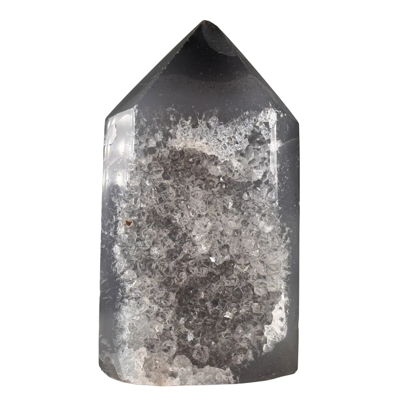 Tour d'agate Druzy polie #1
