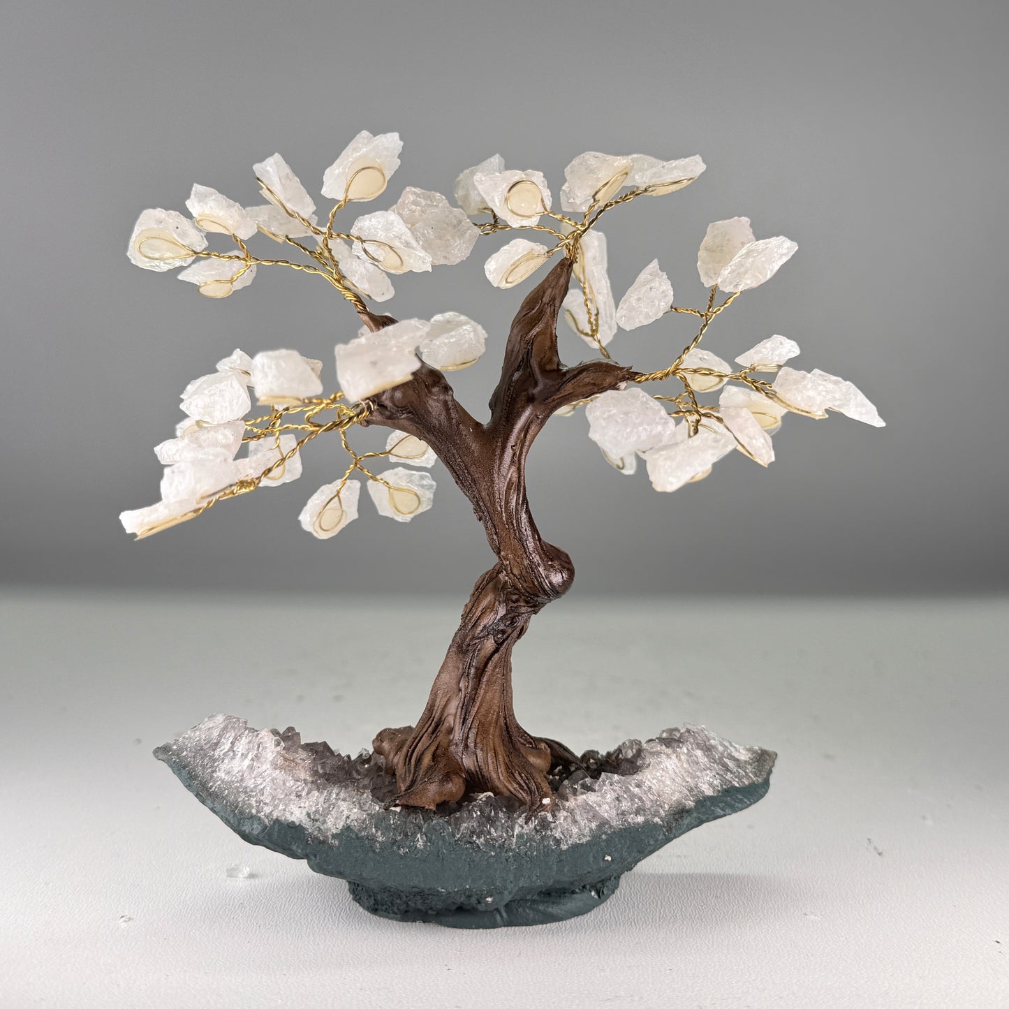 Bergkristal edelsteen boom van 15 cm