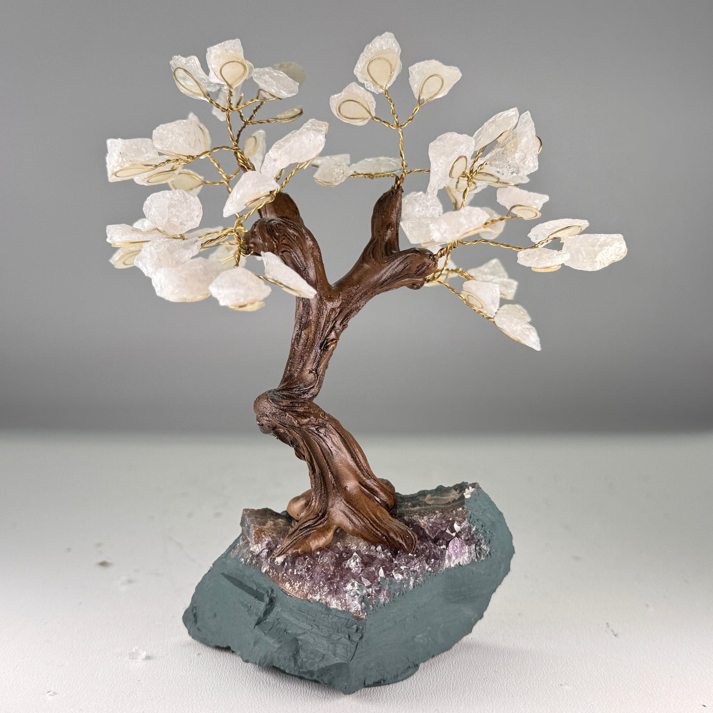 Bergkristal edelsteen boom van 15 cm