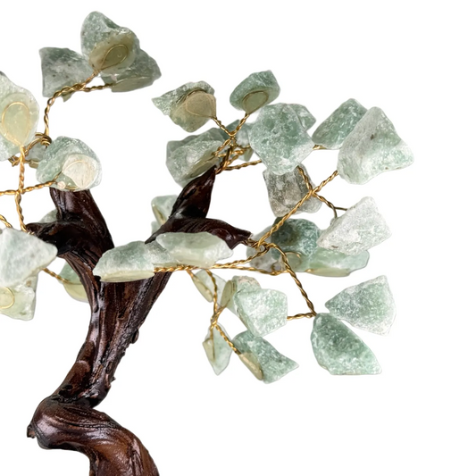 Groene kwarts edelsteen boom van 15 cm