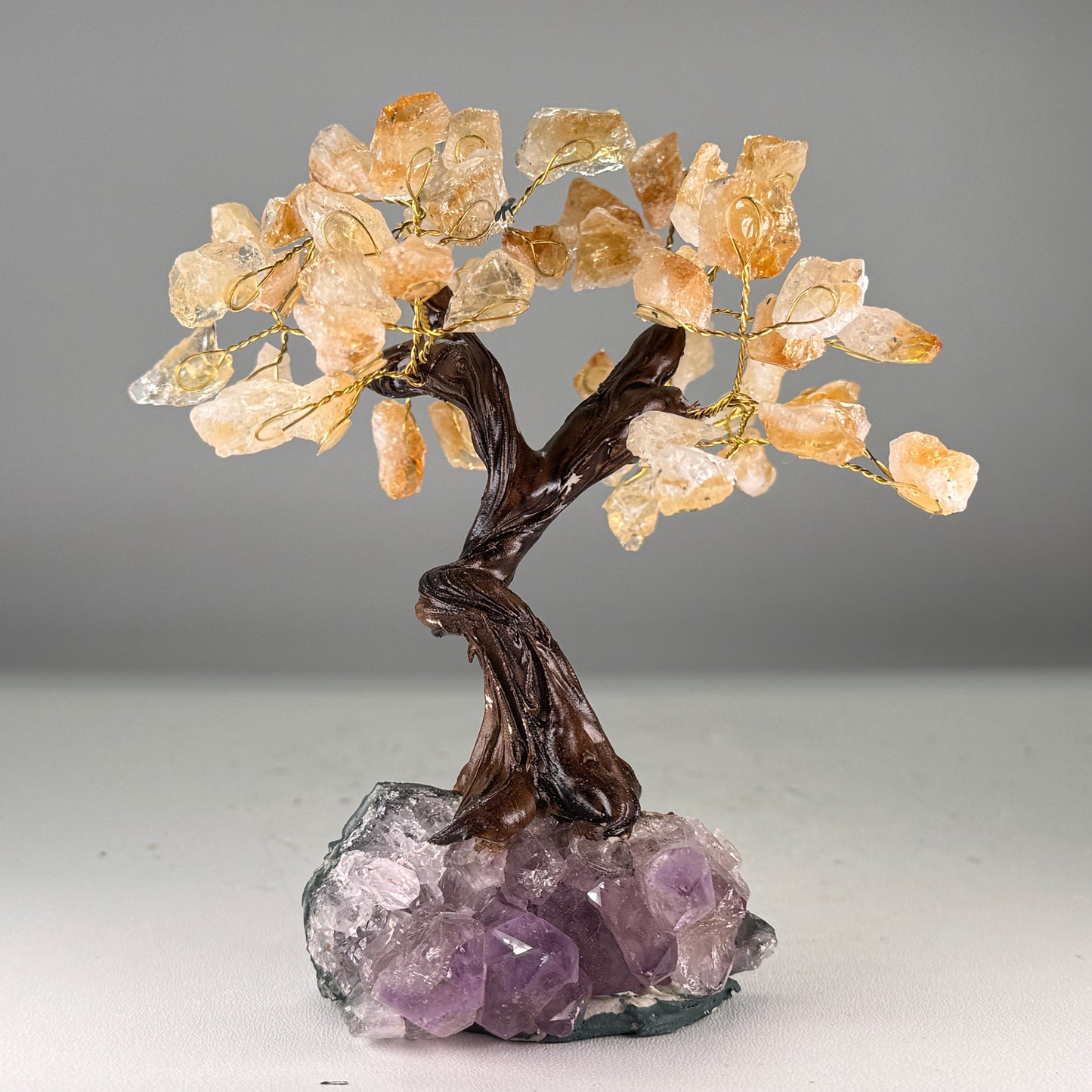 Citrien edelsteen boom van 15 cm
