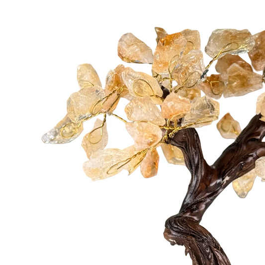 Citrien edelsteen boom van 15 cm