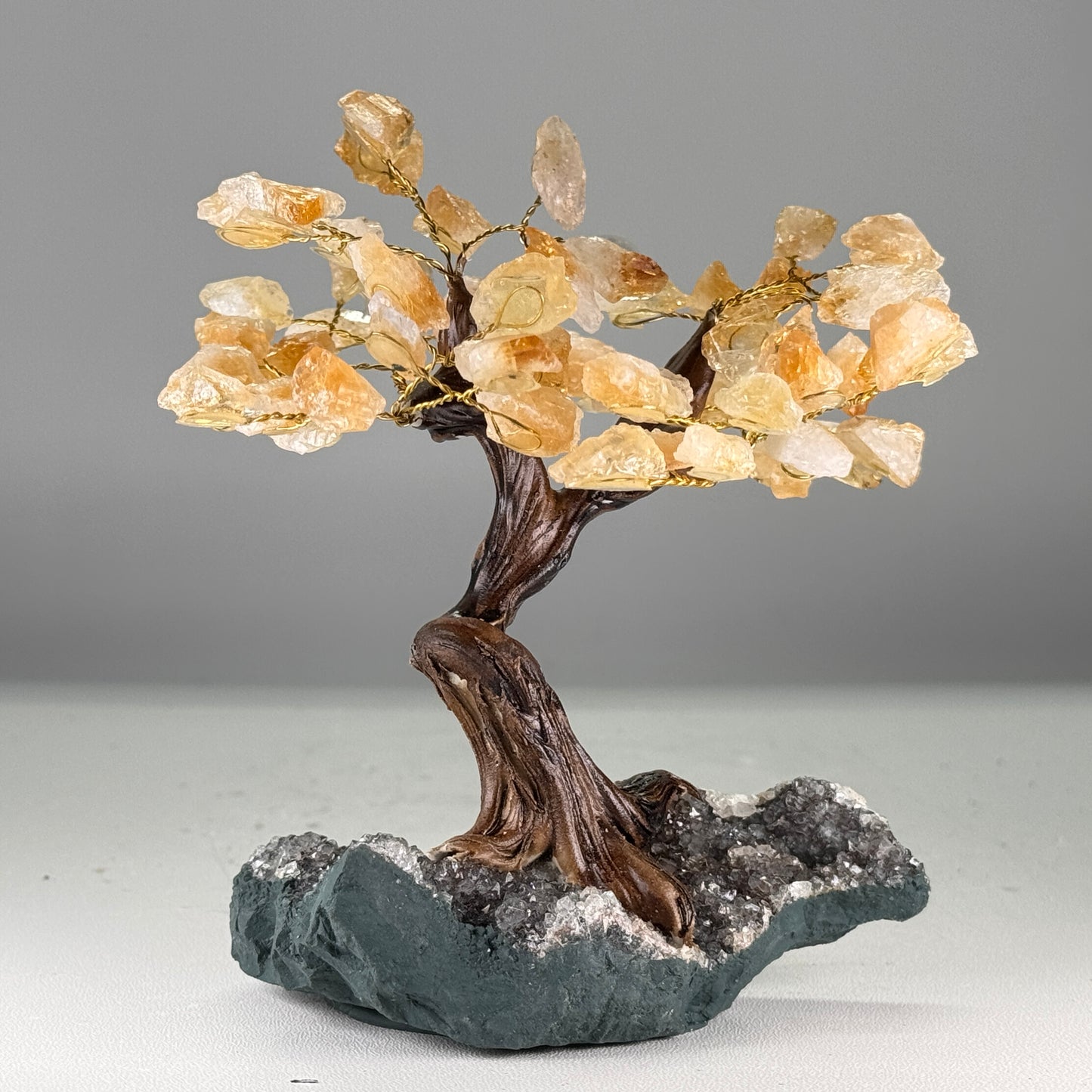 Citrien edelsteen boom van 15 cm