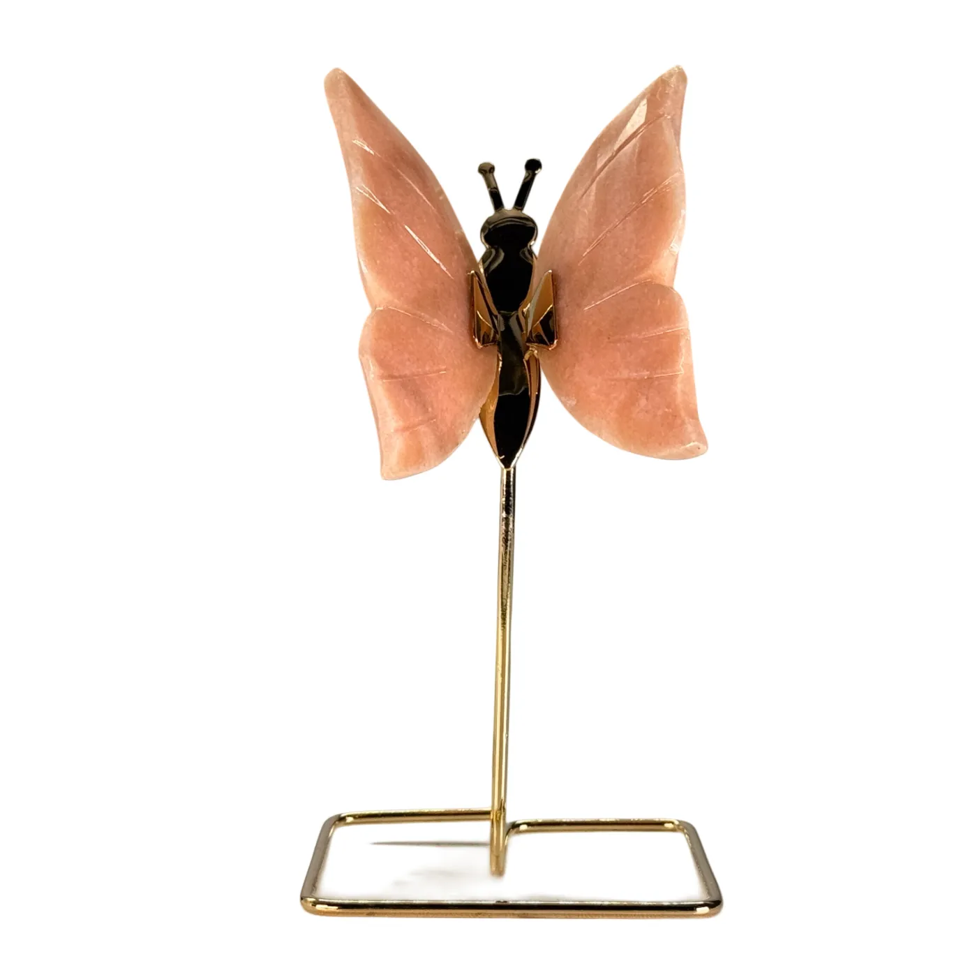 Vlinder op gouden standaard - blauwe onyx - dolomiet