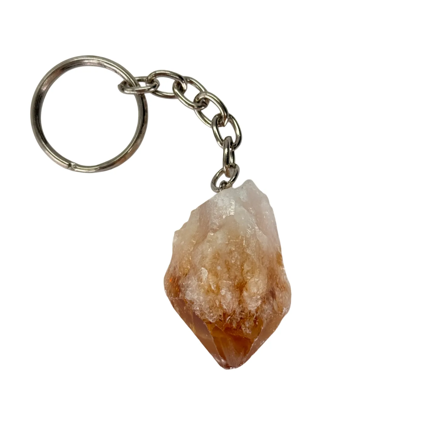 Citrien edelsteen sleutelhanger