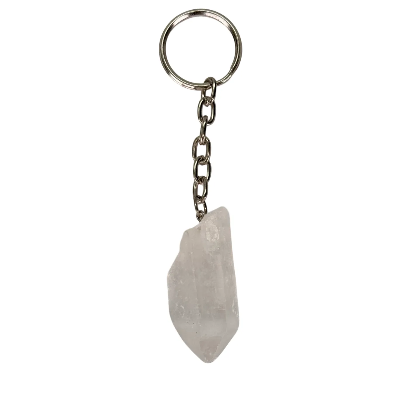 Bergkristal edelsteen sleutelhanger