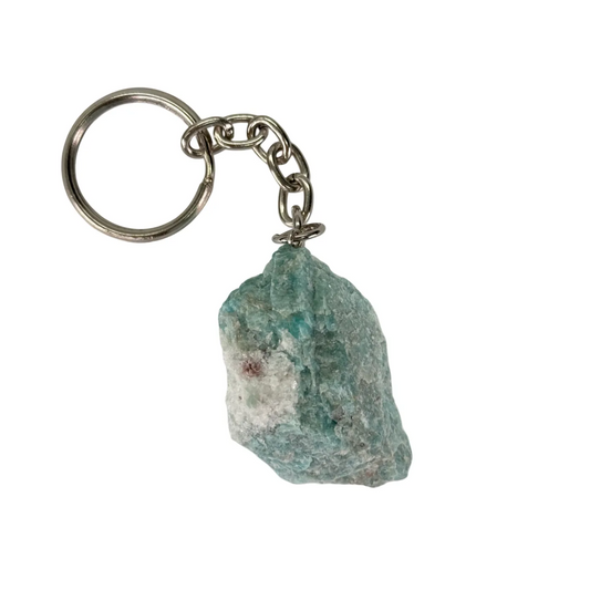 Amazoniet edelsteen sleutelhanger