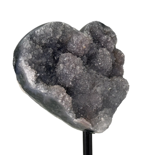 Amethist flower hart op standaard #1