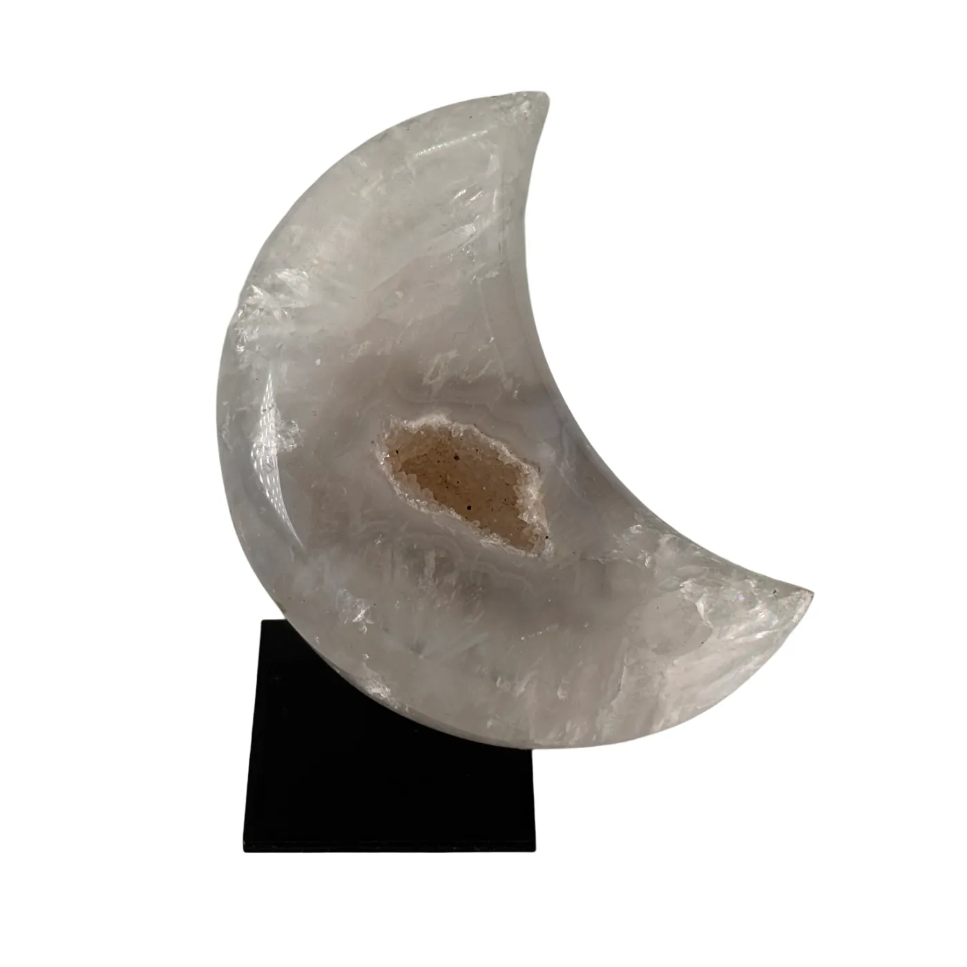 Agate Moon Small on Stand – from Brazil