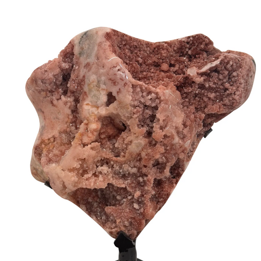 Roze Amethist op Zwarte Metalen Standaard – Hoge Kwaliteit #5