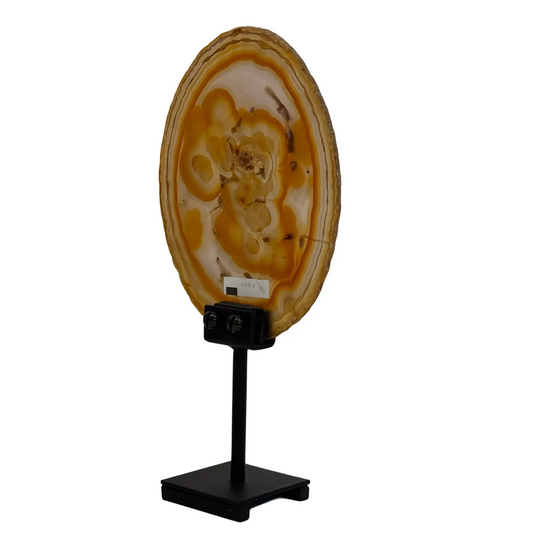 Agaatschijf op Metalen Standaard – 30 cm