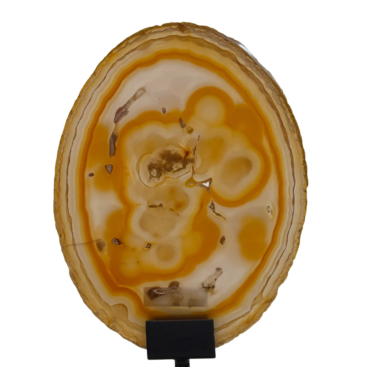 Agaatschijf op Metalen Standaard – 30 cm