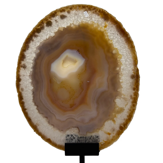 Agaatschijf op Metalen Standaard – 42 cm