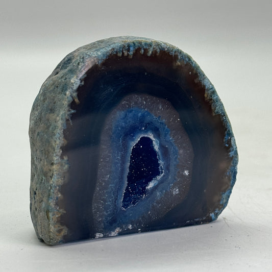 Magnifique géode d'agate bleue du Brésil (Druzy) – petite taille