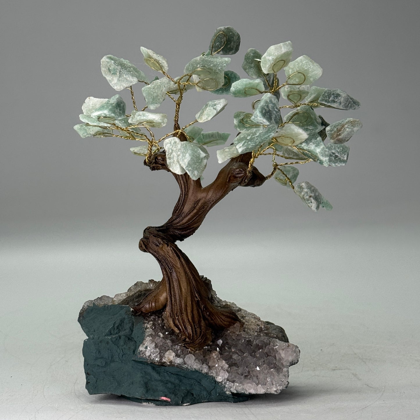 Groene kwarts edelsteen boom van 15 cm