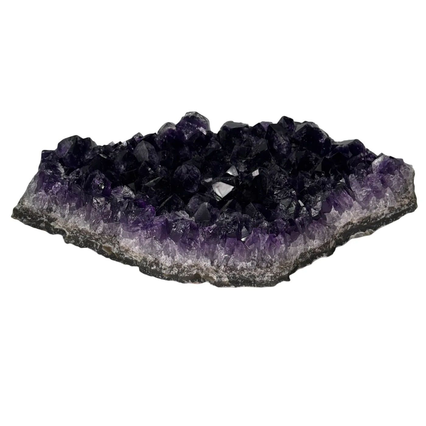 Prachtige donkerpaarse amethist cluster uit Uruguay