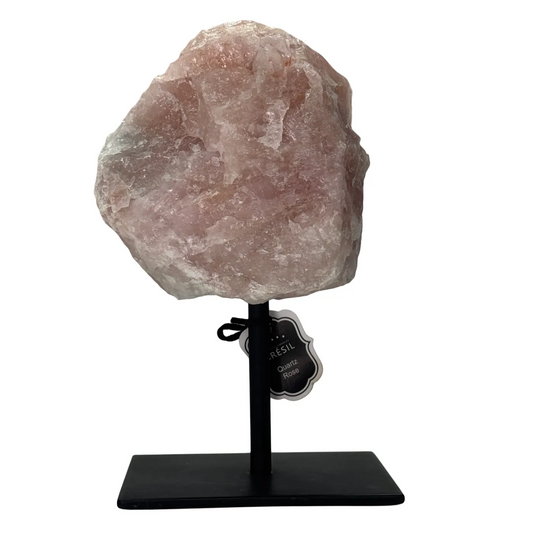 Ruwe rozenkwarts op standaard – groot