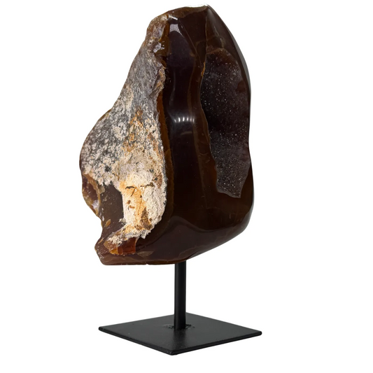 Rots agaat op standaard - Middel formaat