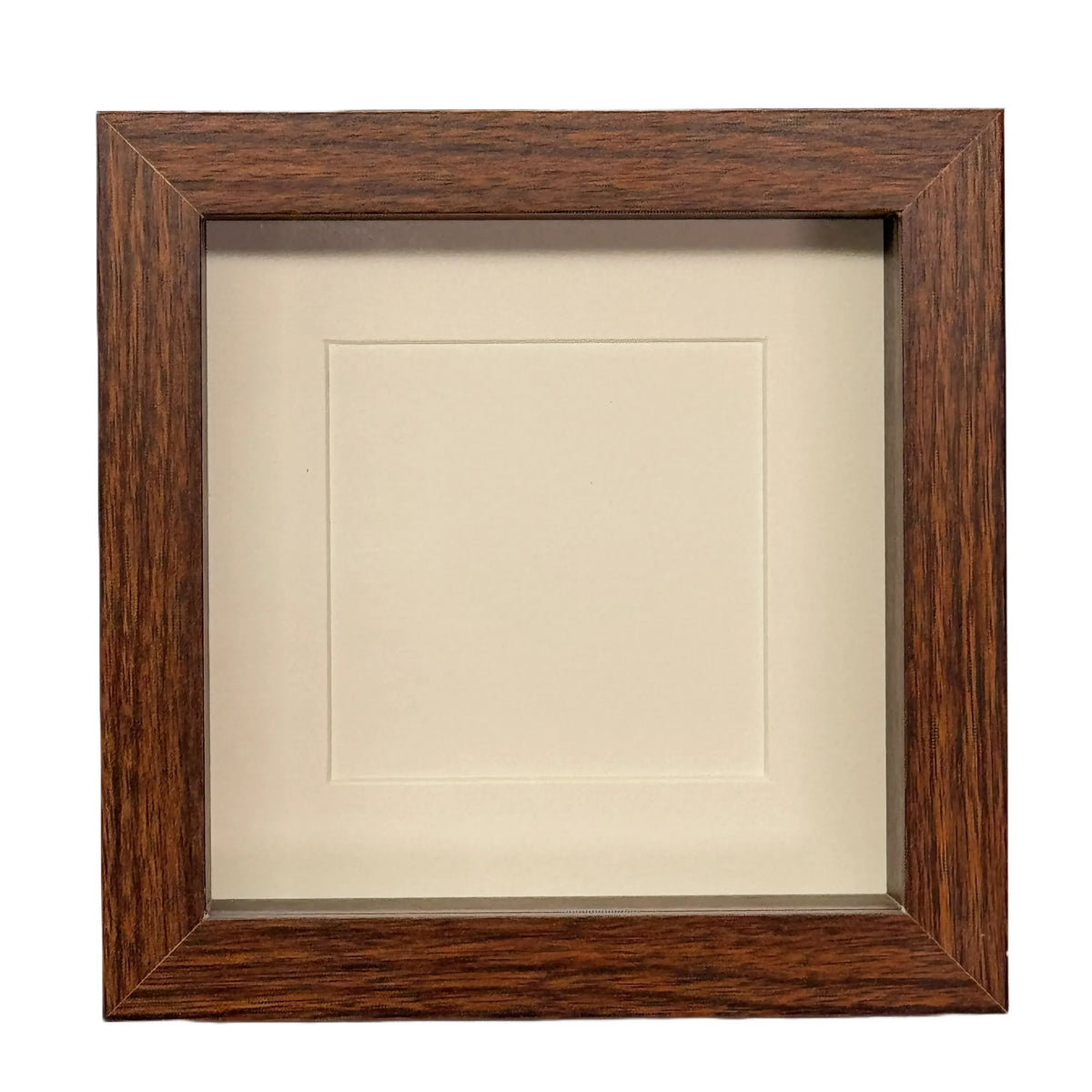 Cadre profond 16x16x4,5 cm avec Passe Partout blanc