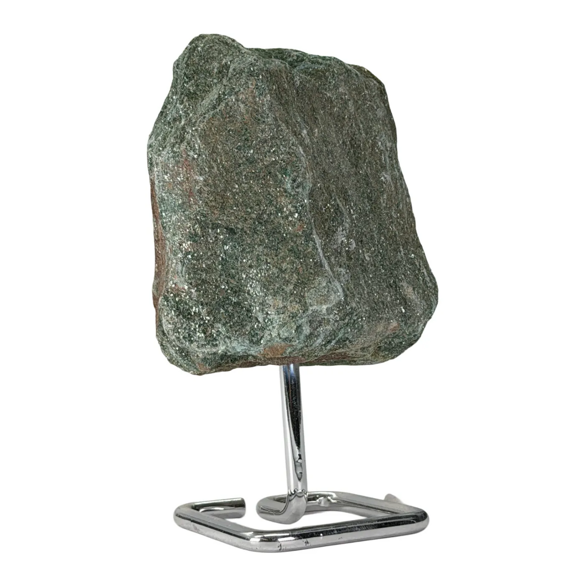 Mineraal op chromen voet – ruw mineraal uit Brazilië
