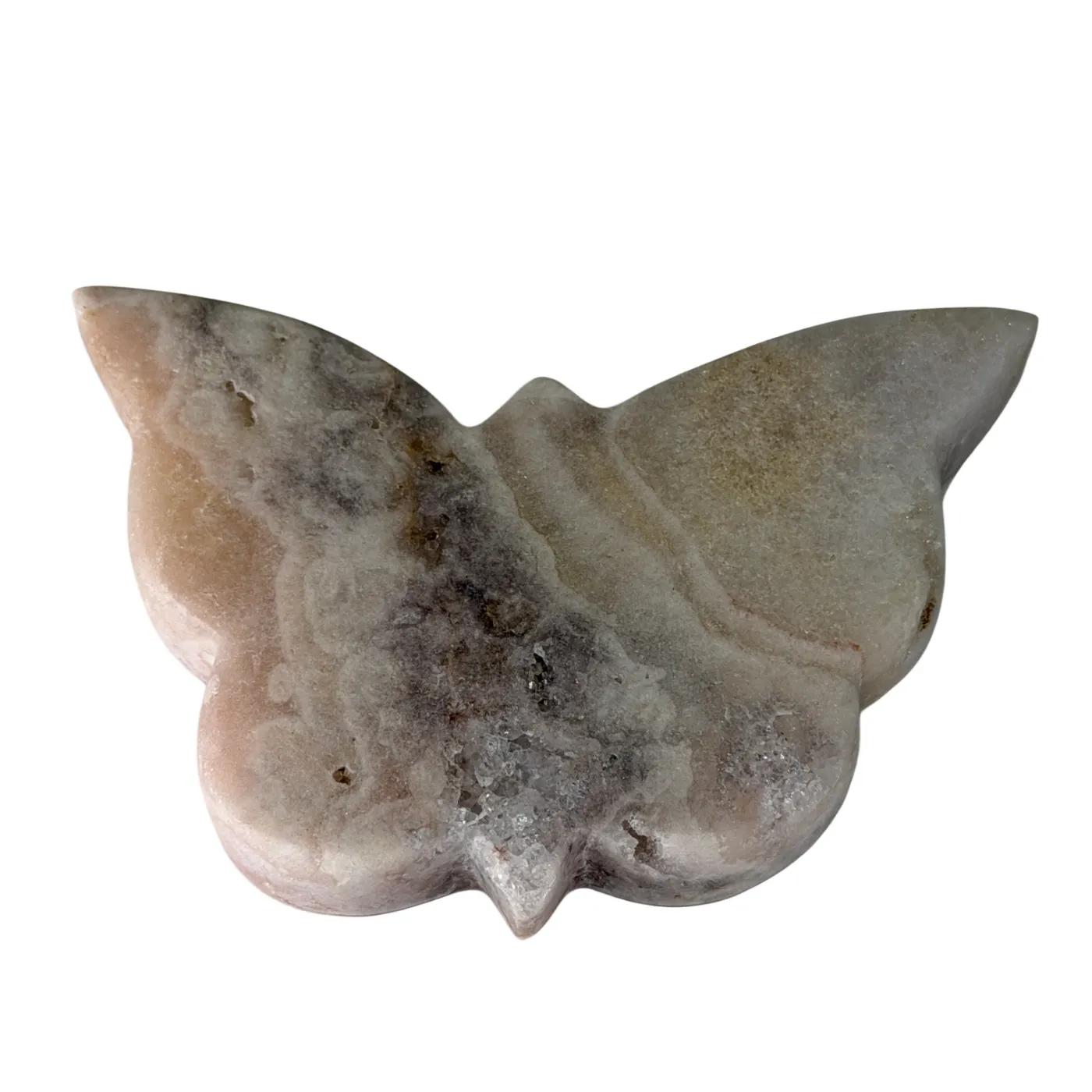 Pink amethyst butterfly – cut and polished