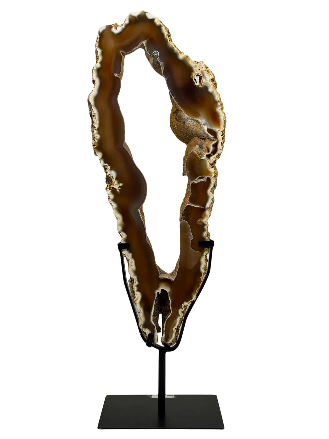 Uniek agaat portaal uit Brazilië op standaard - 65 cm