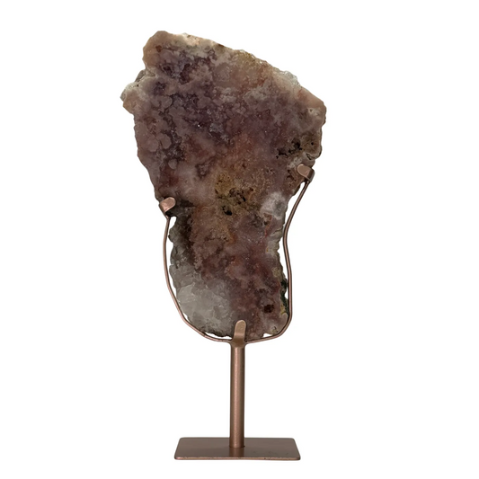 Roze amethist met kwarts op standaard van 2,11 kg