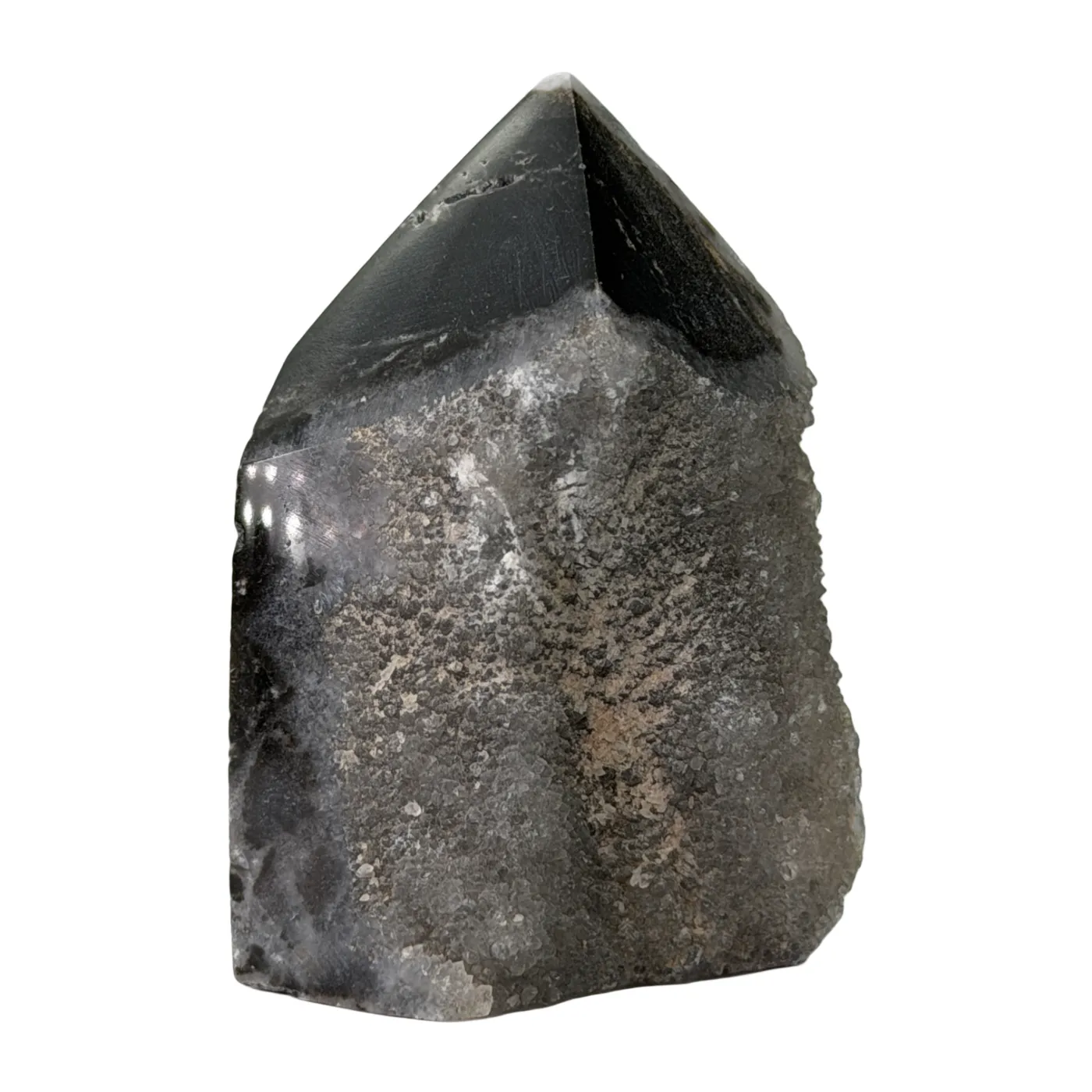 Kleine Sfaleriet Toren met Kwarts – Geslepen Punt ca. 6 cm