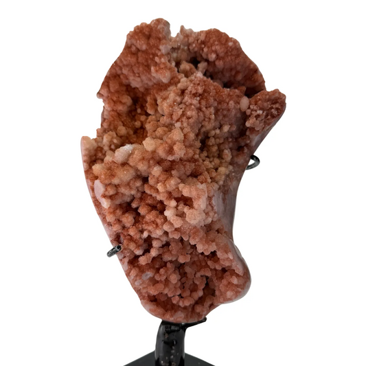 Pink Amethyst on Black Metal Stand – High Quality #11