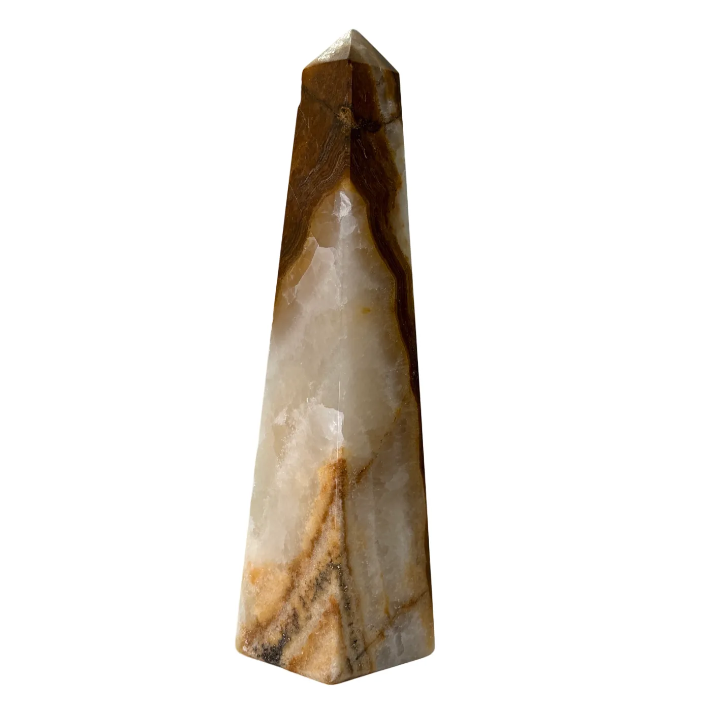 Obélisque en onyx marron du Brésil