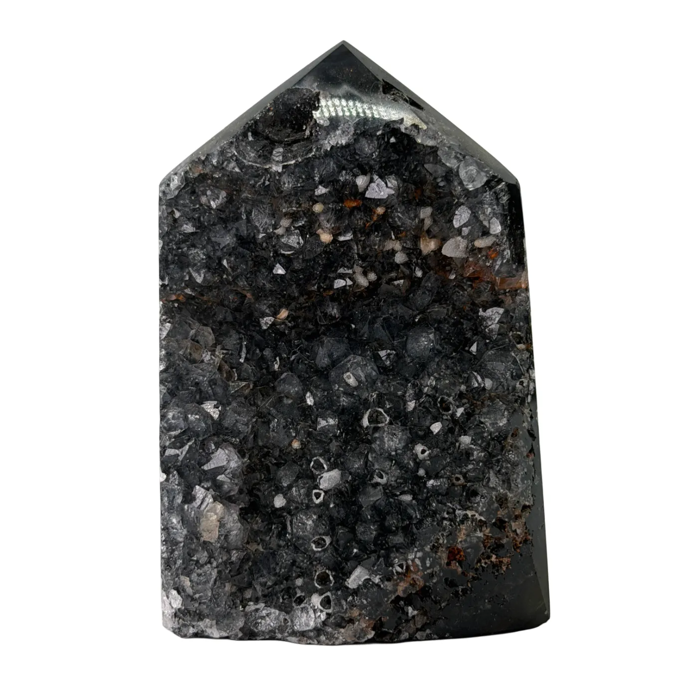 Agaat Toren met Druzy – Natuurlijke Edelsteen uit Brazilië - 10 cm