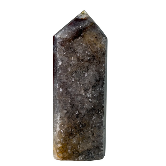 Petite tour d'agate avec druzy du Brésil
