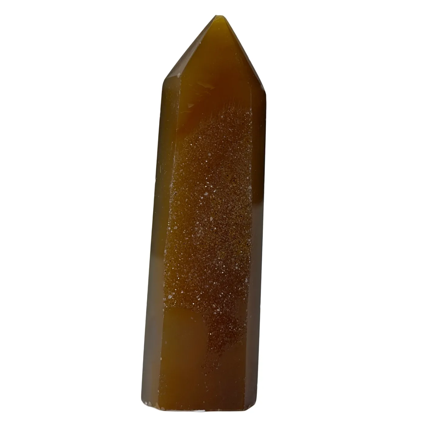 Petite tour d'agate avec druzy du Brésil