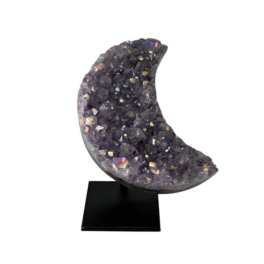 Titanium Rainbow Kwarts Maan (7 cm)