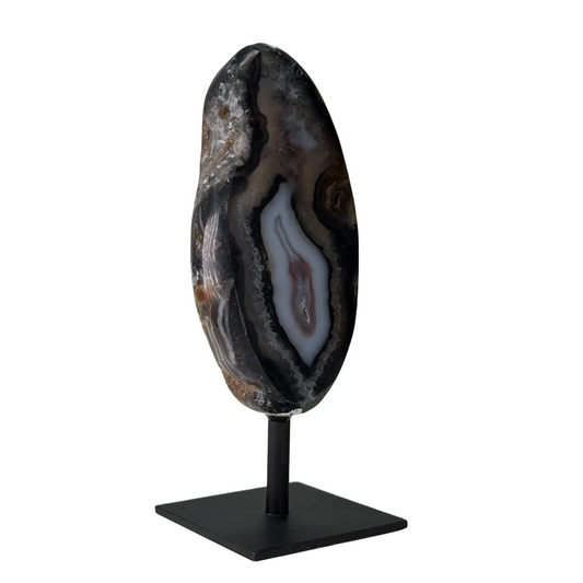 Agaat Schijf op Standaard – Brazilië – 14 cm