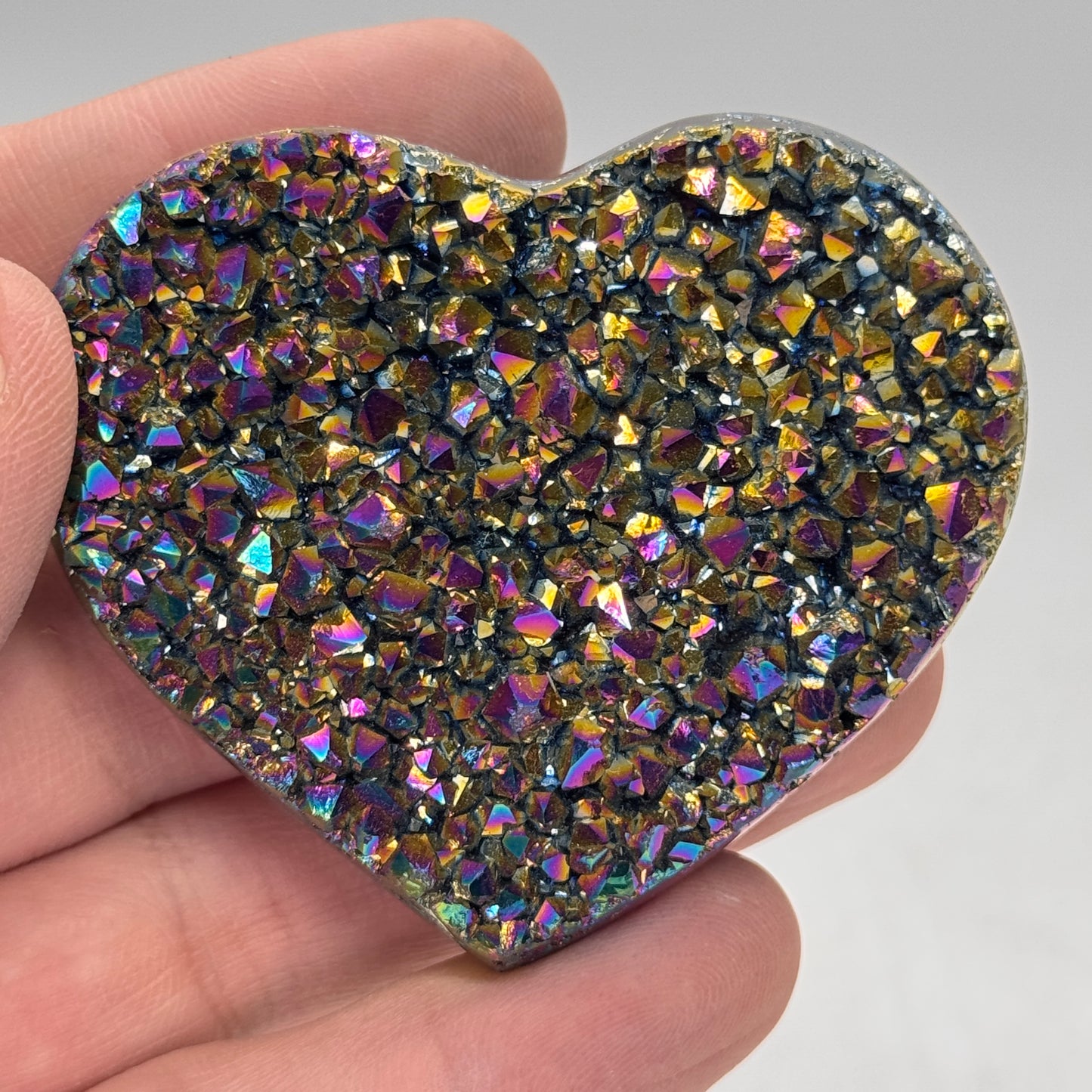 Titanium Rainbow van kwarts hartje #1