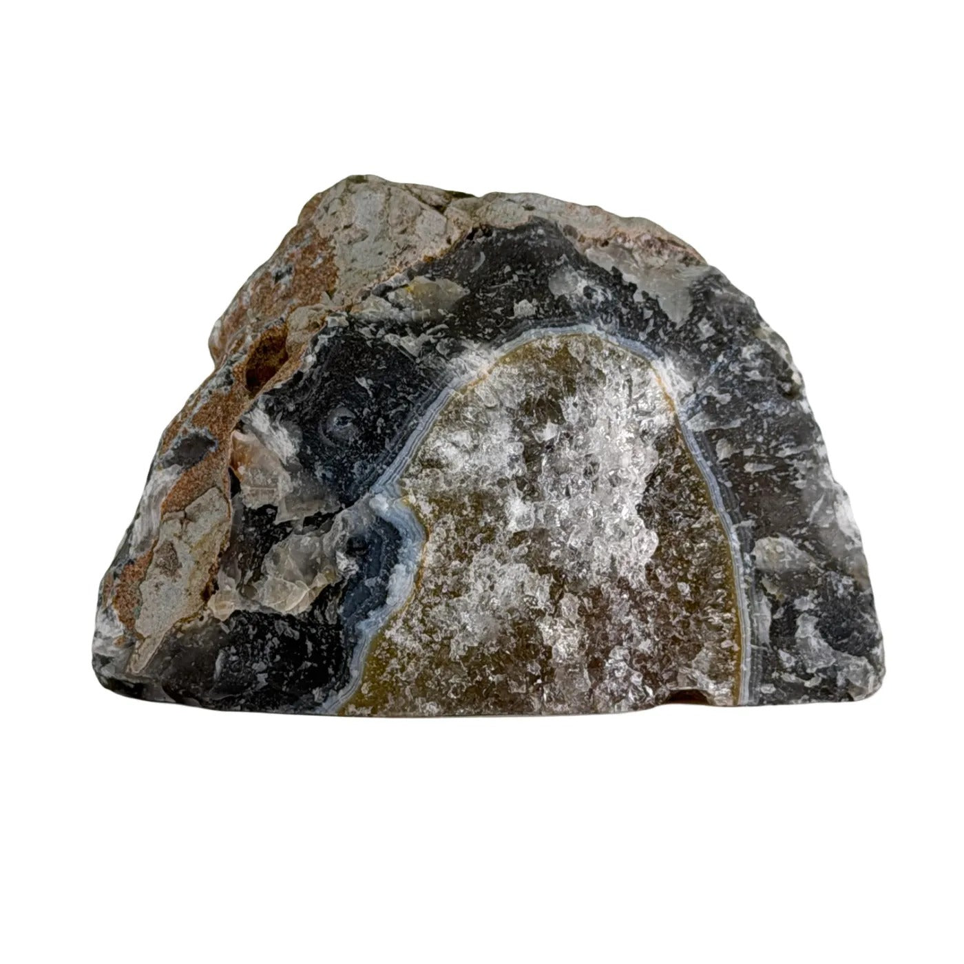Agaat Geode Cut Base – Brazilië #18