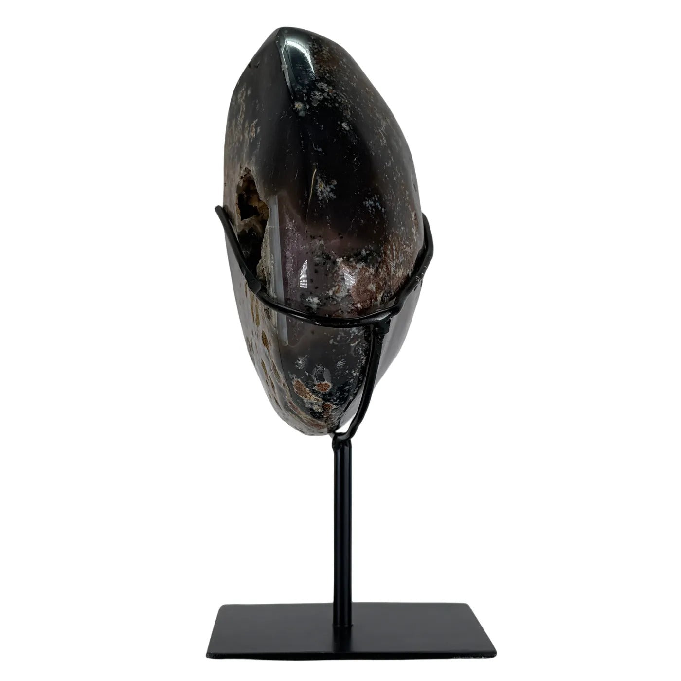 Amethist geode met agaat op standaard #10