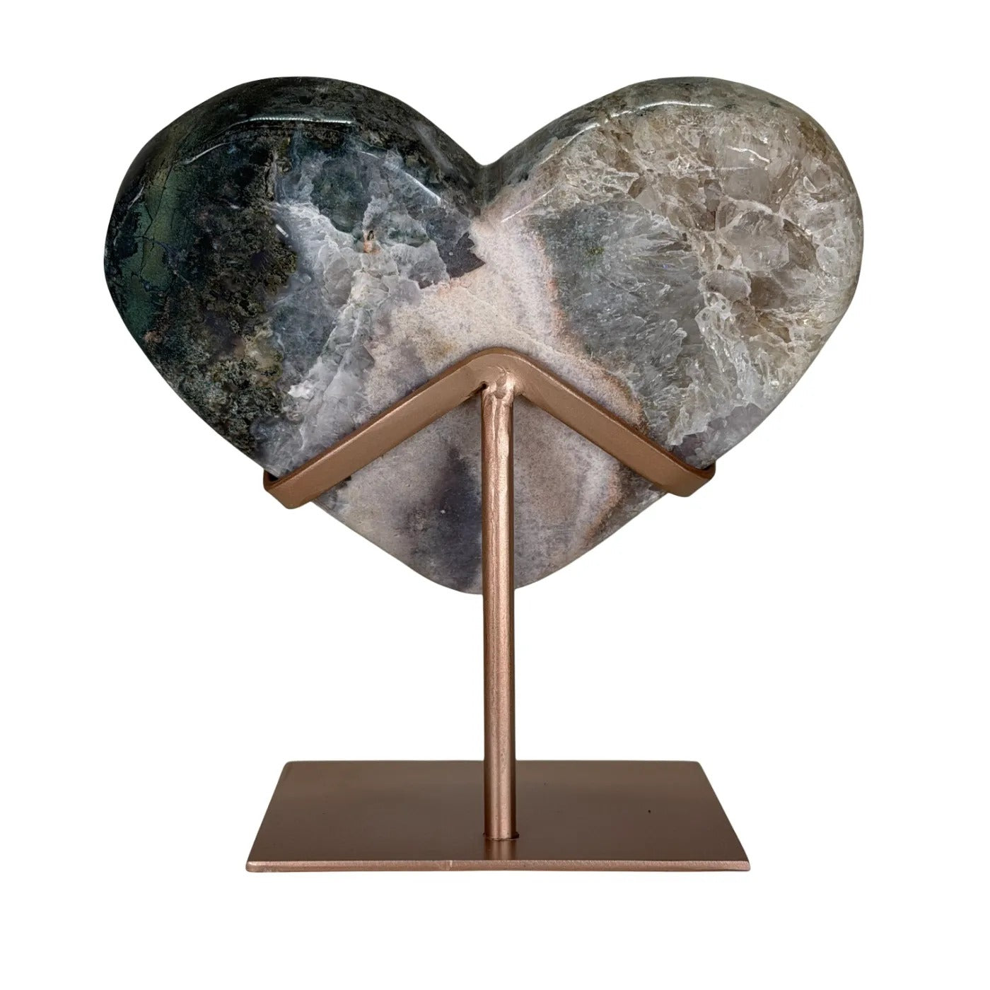 Roze Amethist Hart op Standaard #8