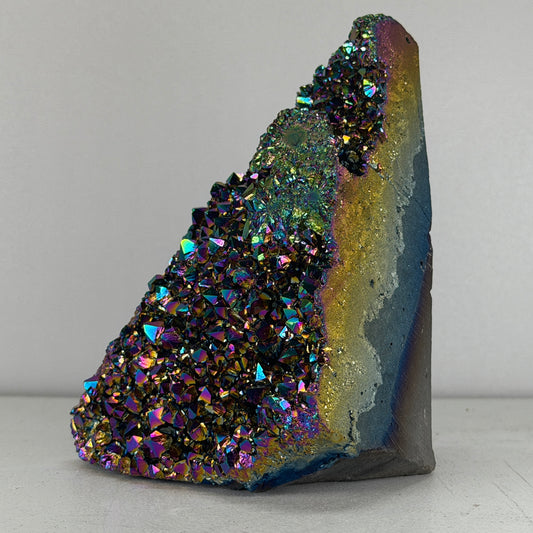Rainbow Titanium Kwarts Cut Base