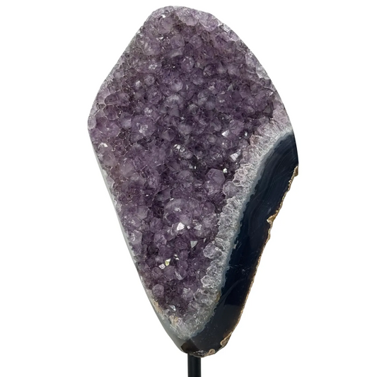 Amethist met agaat op standaard #14