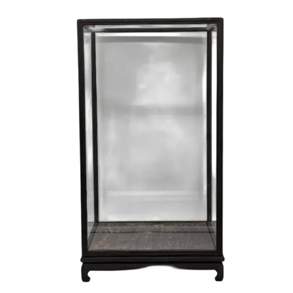 Vierkant Stolp - Glazen Vitrine -24x24x44 cm