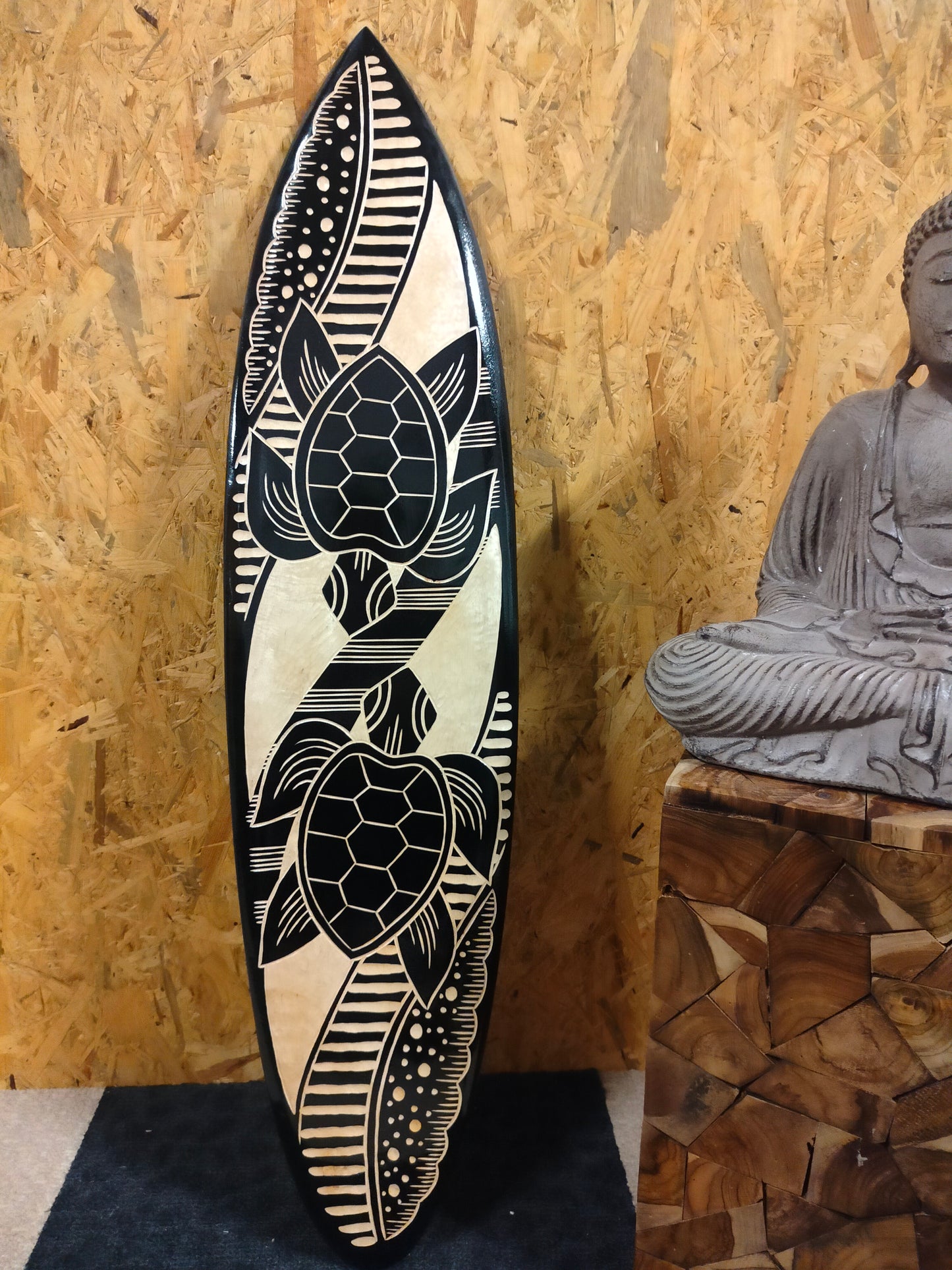 Dubbele Schildpad - Turtle - Surfplank Surfboard - Decoratie - 100 cm