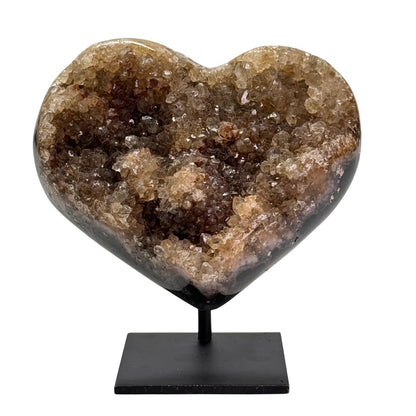 Agaat klein hart op standaard #10