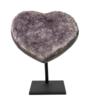 Agaat amethist klein hart op standaard #7