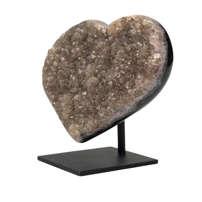 Agaat klein hart op standaard #8